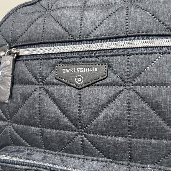 Sale!TWELVE little Quilted Gray Companion Diaper Bag Best-Selling Backpack Style